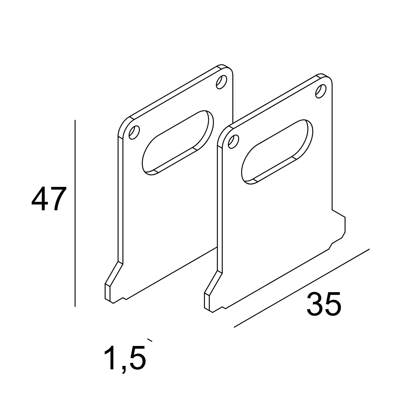 DTC-TR - END CAP SET B черный Delta Light ILP 2